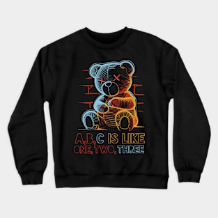 Neon teddy bear toy Crewneck Sweatshirt